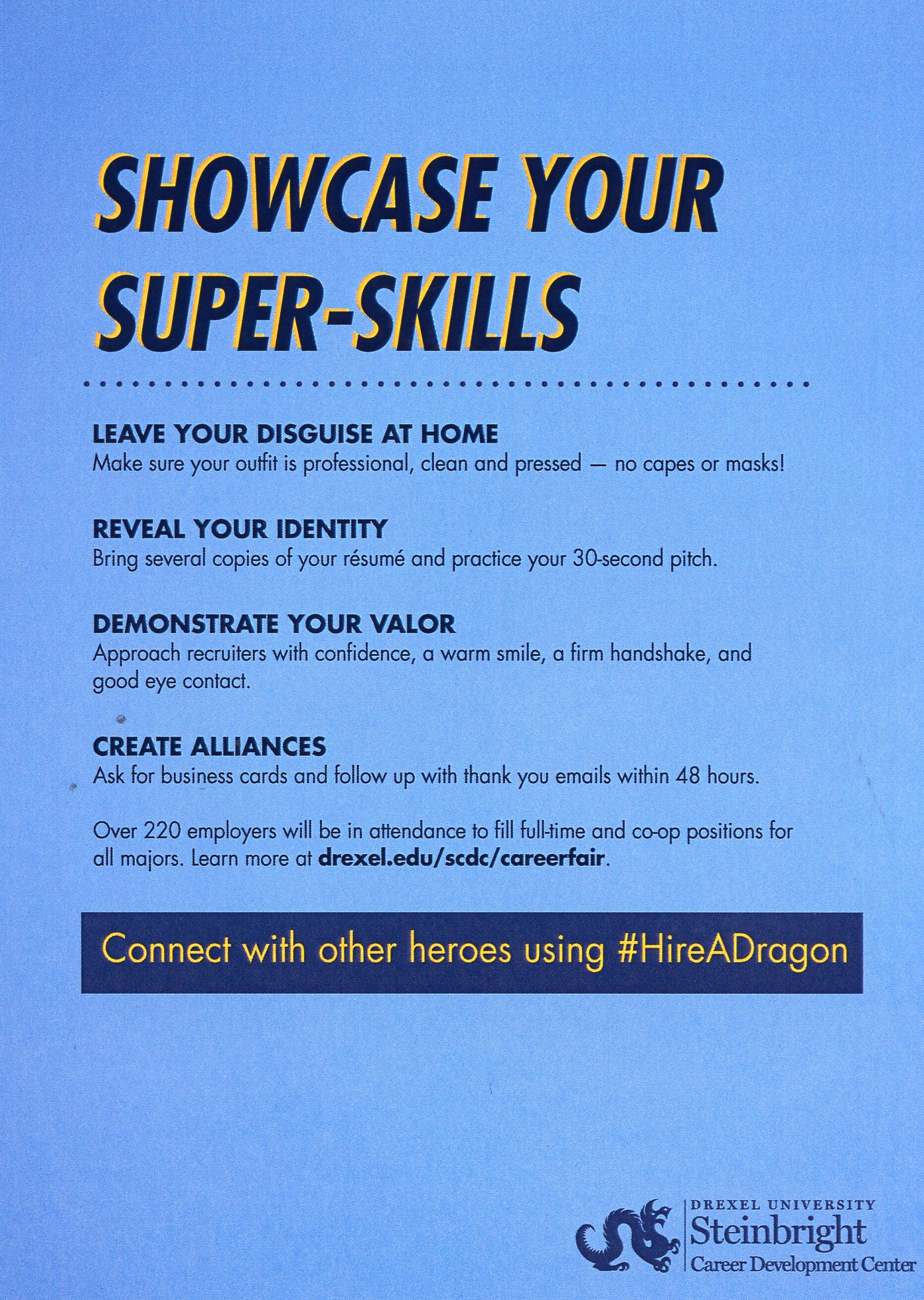 Oct. 8 Join the Steinbright Career Fair Drexel Goodwin